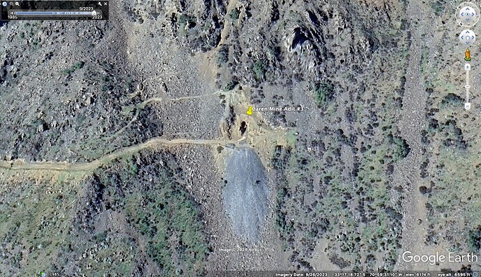 Caren Mine Adit #3 Sept 26, 2023