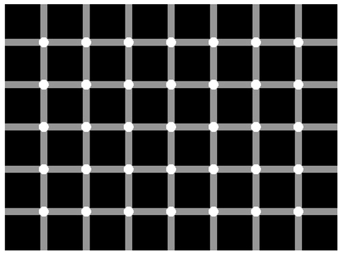 Hermann-Hering illusion