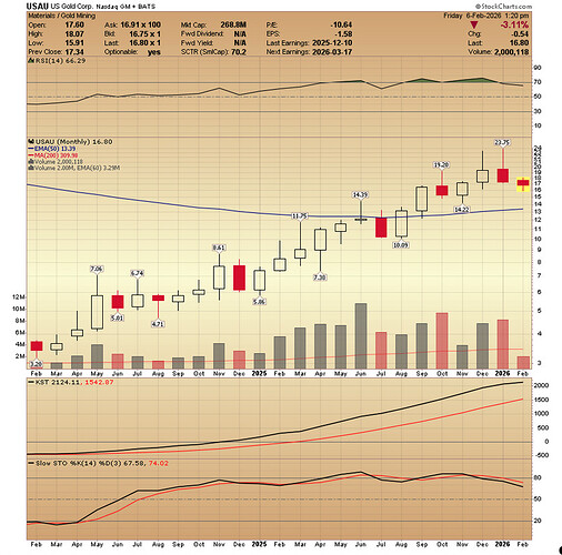 2 Yr Mnthly Chart USAU